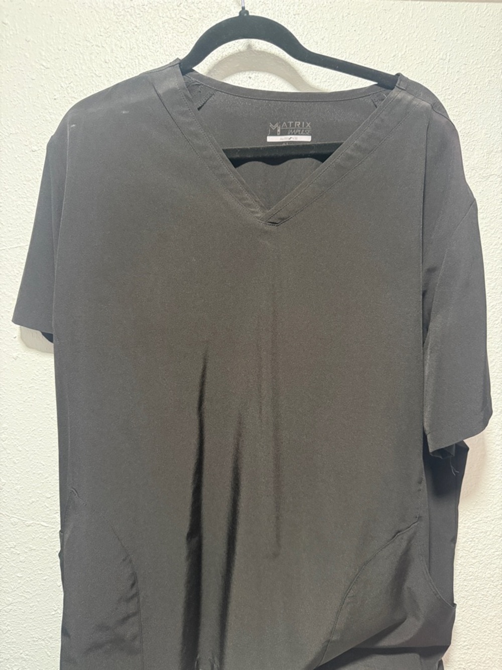 Matix Black V-Neck Short Sleeve Tee